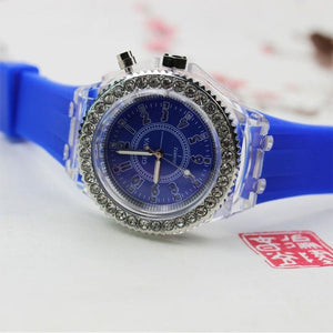 Silicone LED Luminous Fashion Ladies Outdoor colourful Watch