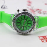 Silicone LED Luminous Fashion Ladies Outdoor colourful Watch