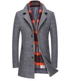 business men's wear scarf collar wool coat