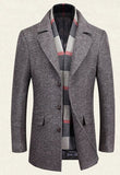 business men's wear scarf collar wool coat