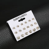 JN0140 Vintage Retro Crystal Earrings For Women