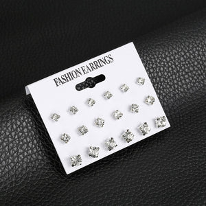 JN0140 Vintage Retro Crystal Earrings For Women