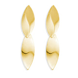 17KM Vintage Gold Round Metal Sequin Stud Earrings For Women