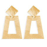 17KM Vintage Gold Round Metal Sequin Stud Earrings For Women