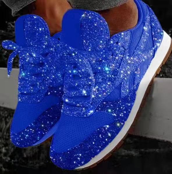 Rhinestones Thick Sole Height Women Sneakers