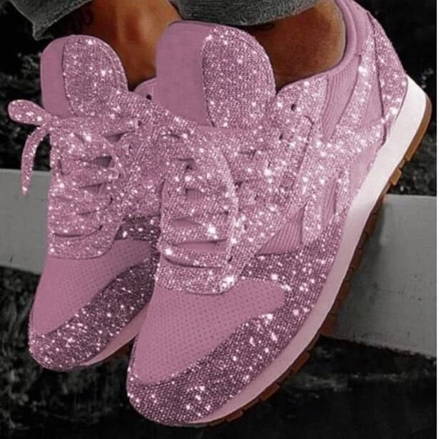 Rhinestones Thick Sole Height Women Sneakers