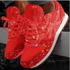 Rhinestones Thick Sole Height Women Sneakers