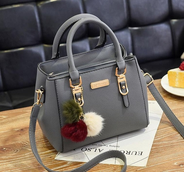 Luxury Women Bags, Women Hairball Shoulder Bag