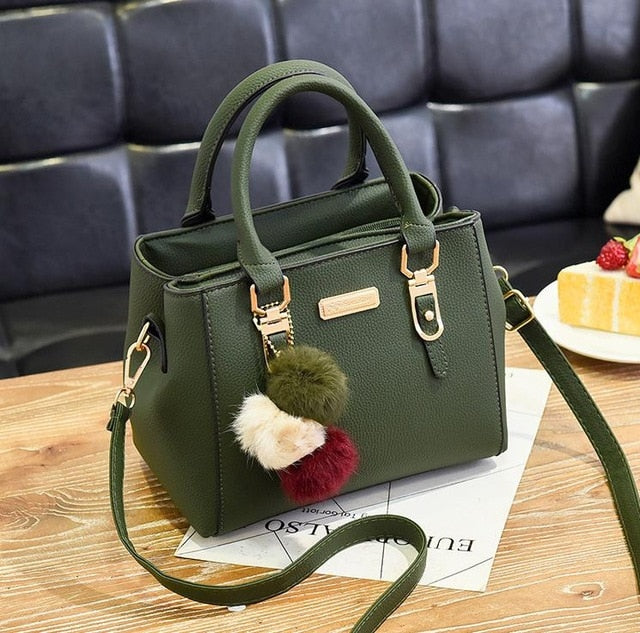 Luxury Women Bags, Women Hairball Shoulder Bag