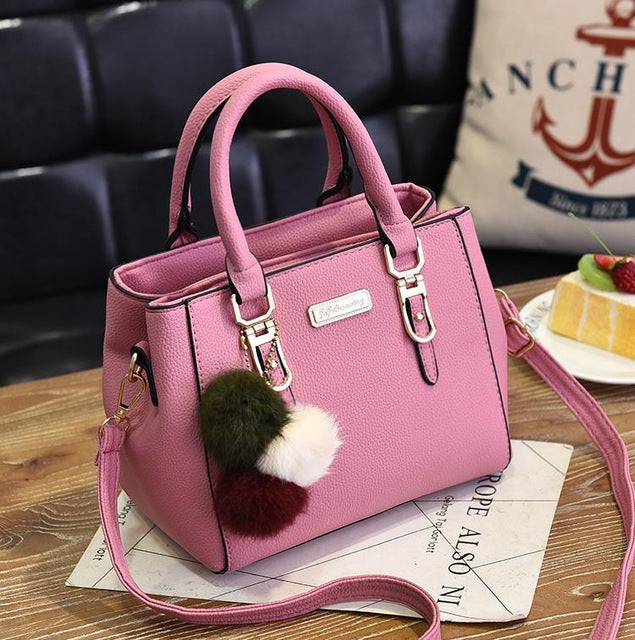 Luxury Women Bags, Women Hairball Shoulder Bag