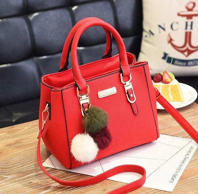 Luxury Women Bags, Women Hairball Shoulder Bag