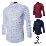 ZOGAA Formal Wear Men Long-sleeved Slim-fit Shirts Multi-color Business Casual Korean Version Office Wear In Men's Polo Shirt