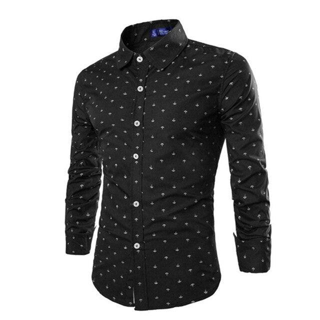 ZOGAA Formal Wear Men Long-sleeved Slim-fit Shirts Multi-color Business Casual Korean Version Office Wear In Men's Polo Shirt