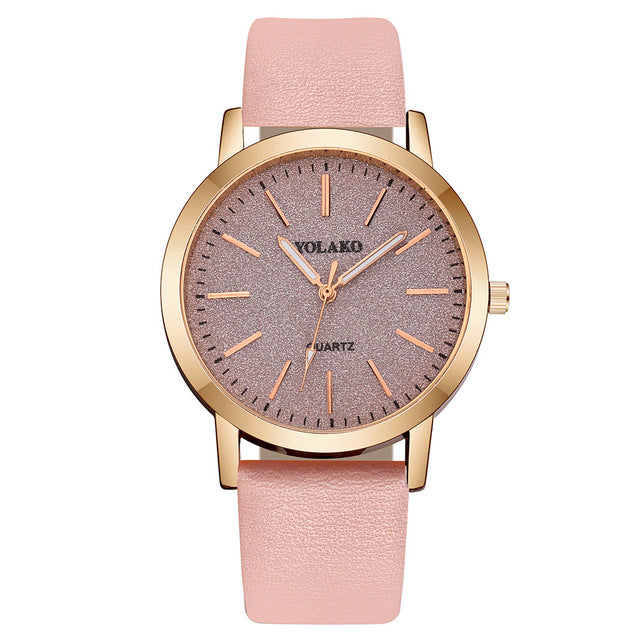 Leather Band Analog women  Wristwatch