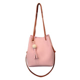 New Hot Women PU Leather Bucket Shoulder Bag