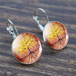 Tree of Life Silver Earrings for Women