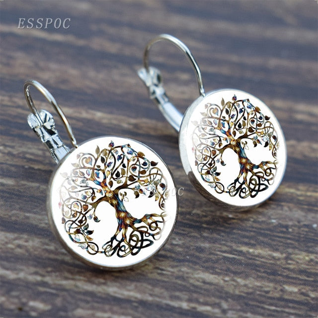 Tree of Life Silver Earrings for Women