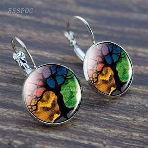 Tree of Life Silver Earrings for Women