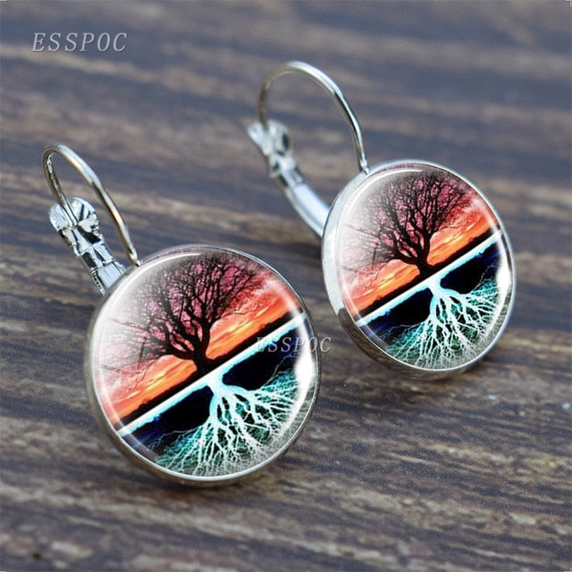 Tree of Life Silver Earrings for Women