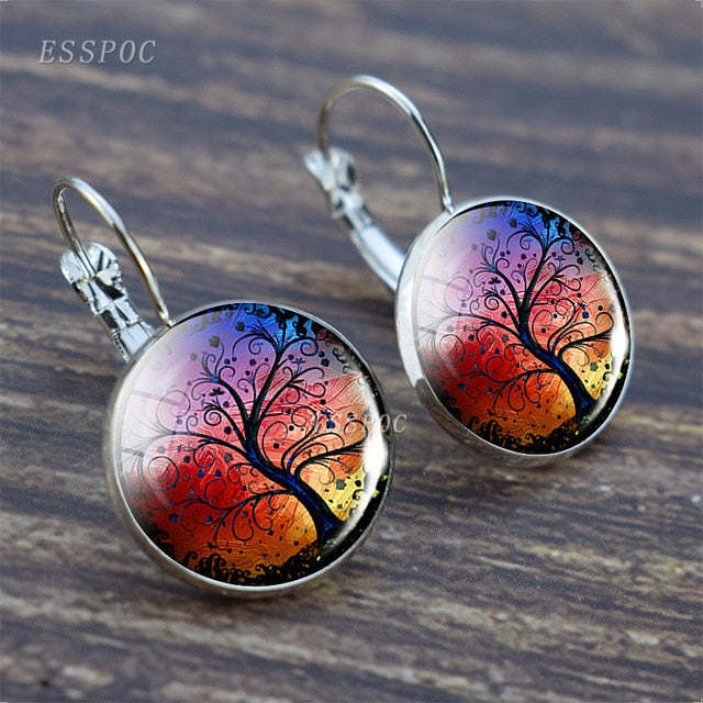 Tree of Life Silver Earrings for Women