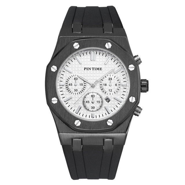 PINTIME Silicone Mens Watch