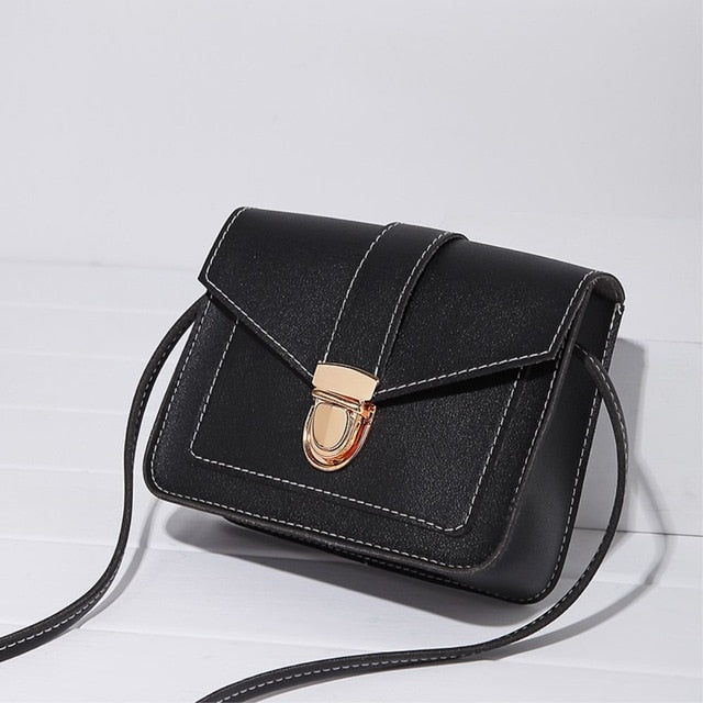 Hasp Mini Leather Flap Fashion Elegant Women  Bag