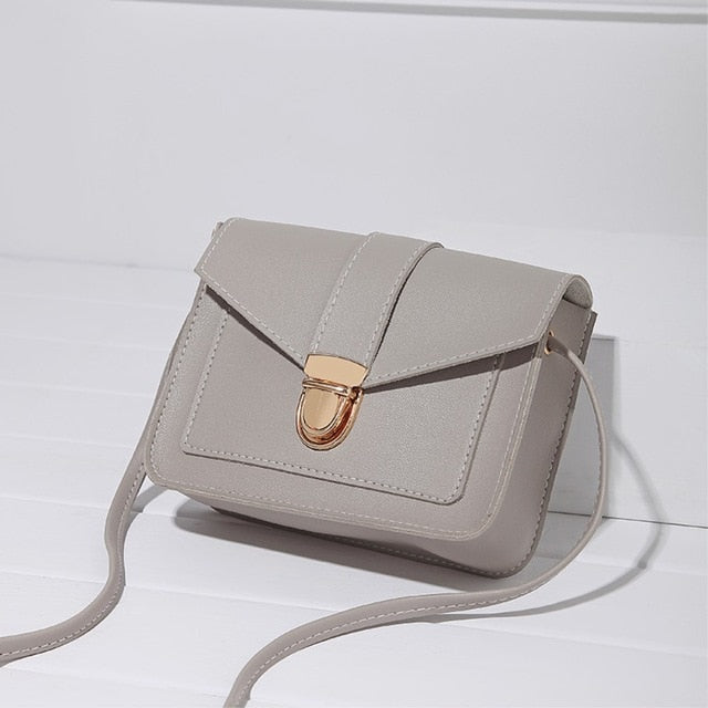 Hasp Mini Leather Flap Fashion Elegant Women  Bag