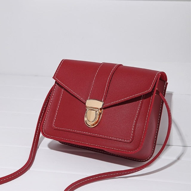 Hasp Mini Leather Flap Fashion Elegant Women  Bag
