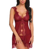 Deep V-neck Nightie