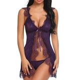 Deep V-neck Nightie