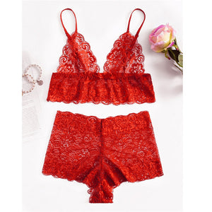 Red Sexy Lingerie Transparent Underwear