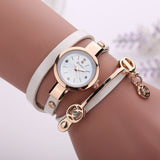 Women Golden Strap Quartz Wristwatch Bracelet