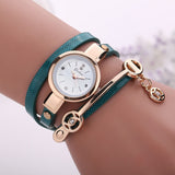 Women Golden Strap Quartz Wristwatch Bracelet