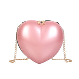 Women Zipper Love Heart Shaped Crossbody Bags