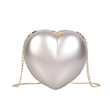 Women Zipper Love Heart Shaped Crossbody Bags