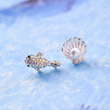 Cute Crab Shell Stud Earrings Ocean Star fish Earrings for