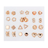 Fashion Crystal Stud Earring Mix Style Gold Silver