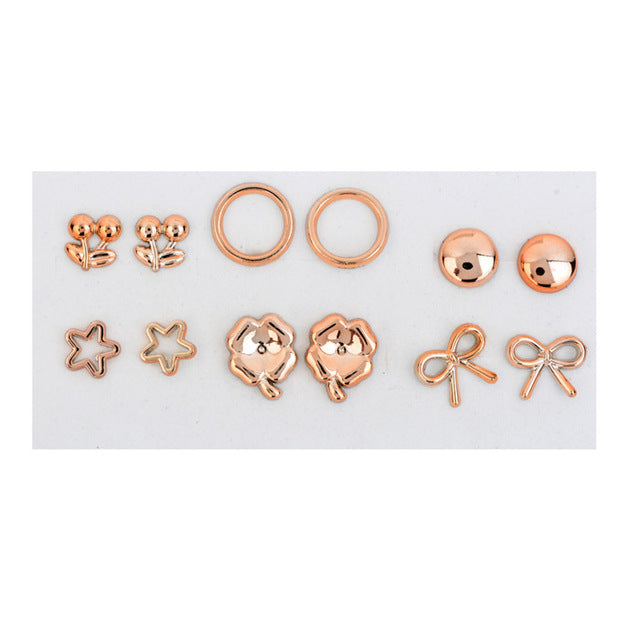 Fashion Crystal Stud Earring Mix Style Gold Silver