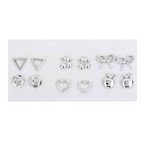 Fashion Crystal Stud Earring Mix Style Gold Silver