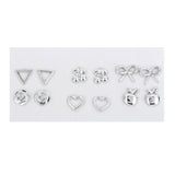 Fashion Crystal Stud Earring Mix Style Gold Silver