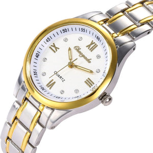 2020  Gold Silver Business Quartz Wristwatch